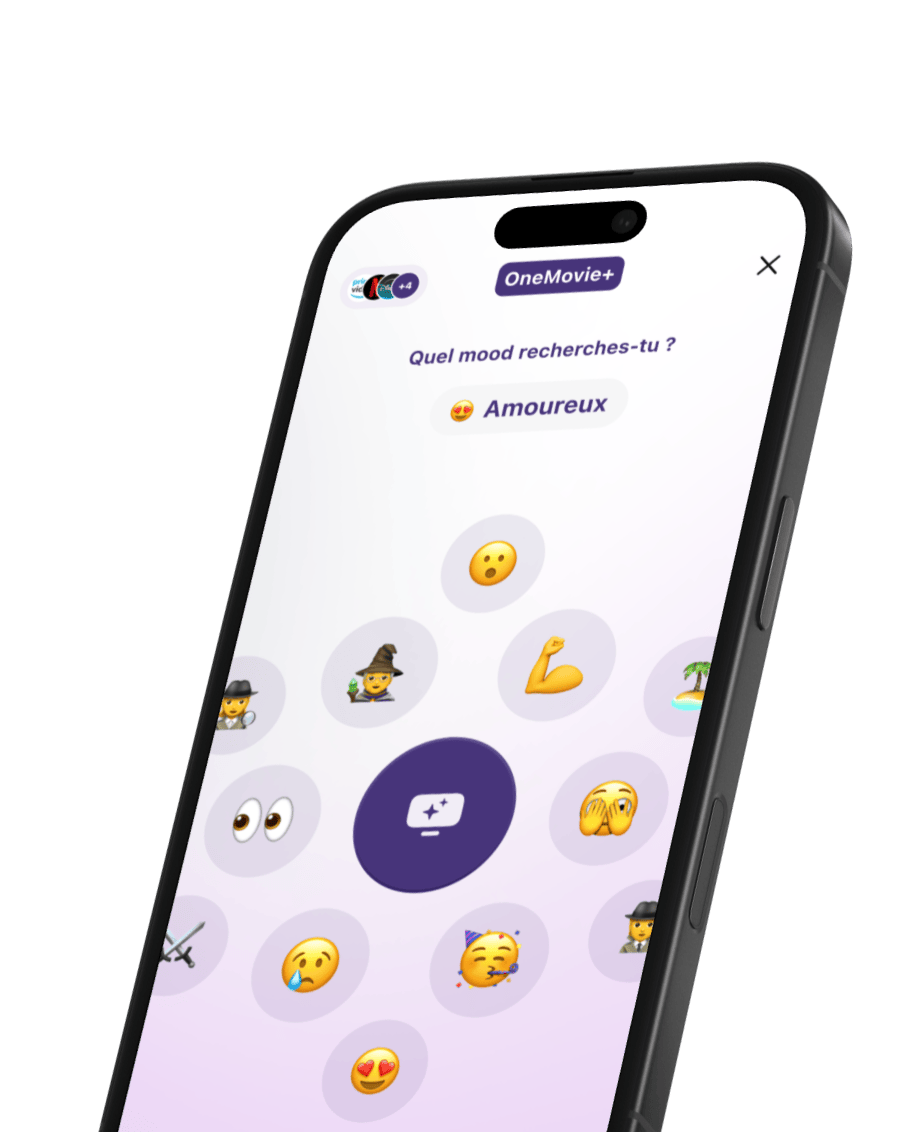 OneMovie application mobile choix des moods